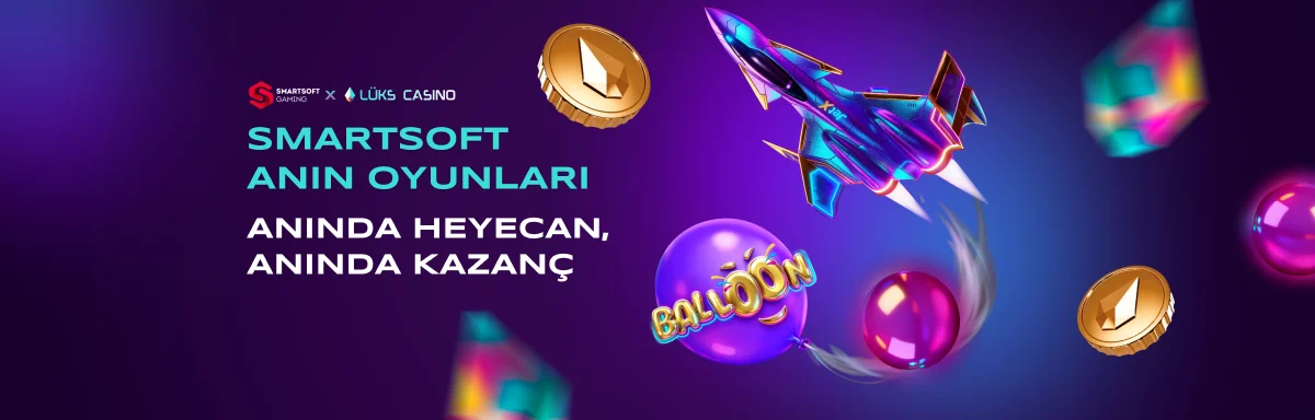 SmartSoft Games of the Moment banner: neon jet and the Balloon balloon