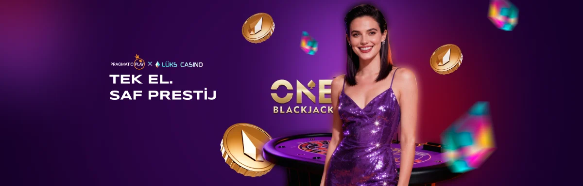 Pragmatic Play One Hand, Pure Prestige banner: ONE Blackjack table and host